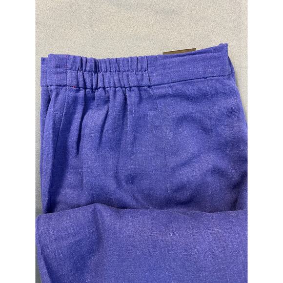 Citi Dress Linen Blend Casual Pants with Zipper in the Back Blue/ Purple Size 12 - Picture 12 of 12